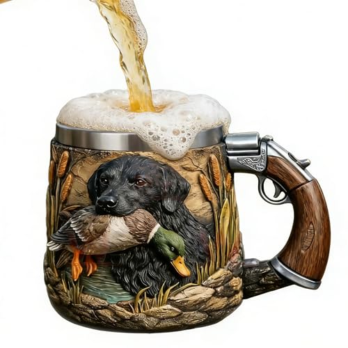 Image of FMYLYS 350ml Dog-Inspired Carving Stainless Steel Mug Insulated Reusable Collectible Coffee Cup for Tea Milk Beer Home Camping Party Dorm