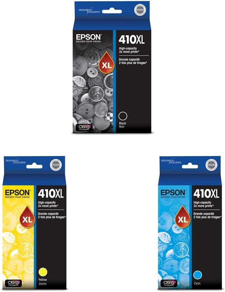 Epson T410XL020 Premium Black High Capacity -Cartridge -Ink T410 Claria Premium -Ink High Capacity Yellow for Select Expression Premium Printers T410 Claria Premium