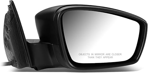 DNA Motoring OEM-MR-VW1321159 Espejo retrovisor plegable para el lado del pasajero con ajuste de potencia negro con vidrio calentado compatible con