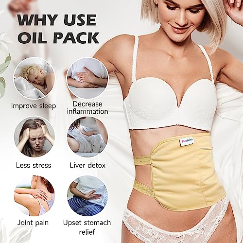 Image of Castor Oil Pack Wrap - Organic Cotton Reusable & Highly Absorbent Castor Oil Pack Compress