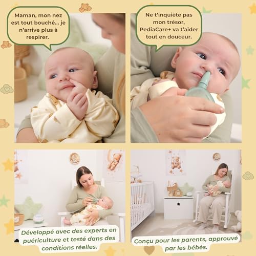 Mouche bébé électrique avec embouts souples et filtres lavables