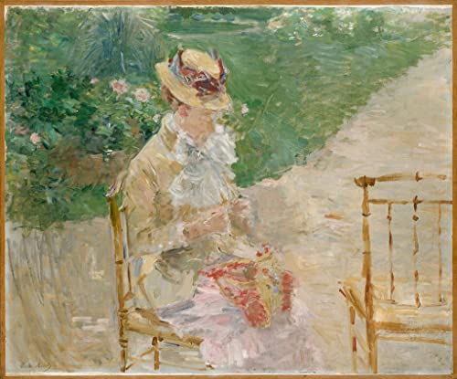 Tableau Jeune femme tricotant Berthe Morisot poster decoration chambre 60x90cm