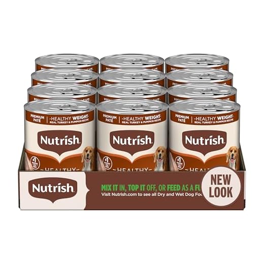 Nutrish Rachael Ray Weight Management Wet Dog Food Premium Paté Real Turkey & Pumpkin Recipe, 13 oz. Can, 12 Count