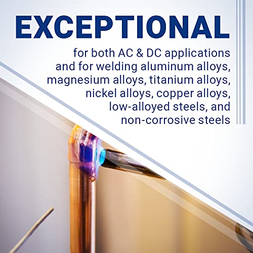 Midwest Tungsten Service Tig Welding Tungsten Electrodes 10-Pack (Purple - Rare Earth Blend (Ewg), 3/32") #TOP5