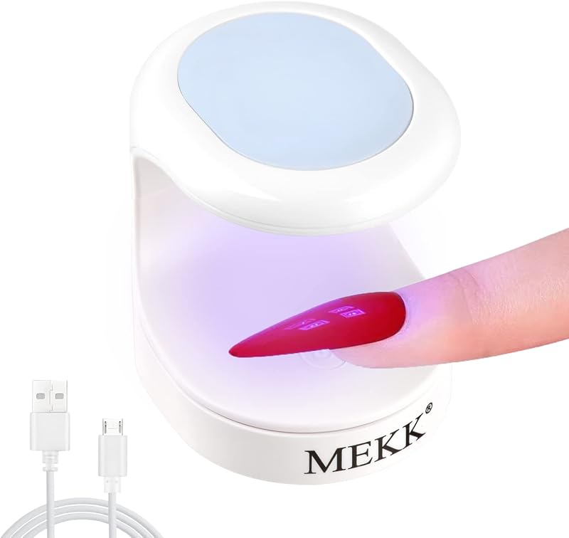 Mini UV LED Nail Lamp 16W Portable Flash Cure Light | Single Finger UV Nail Lamp for Gel Nails,Professional Flash Cure Lamp,compact for Home and Travel,Portable,Quick Drying,Blue
