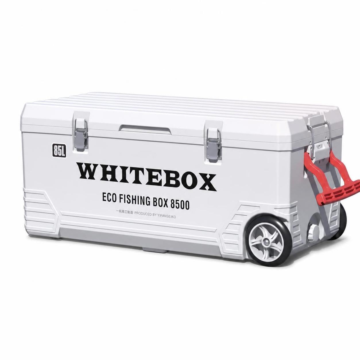 Box Pesca Rigido con Ruote Ghiacciaia, Contenitore Termico per Pescatori Sportivi,