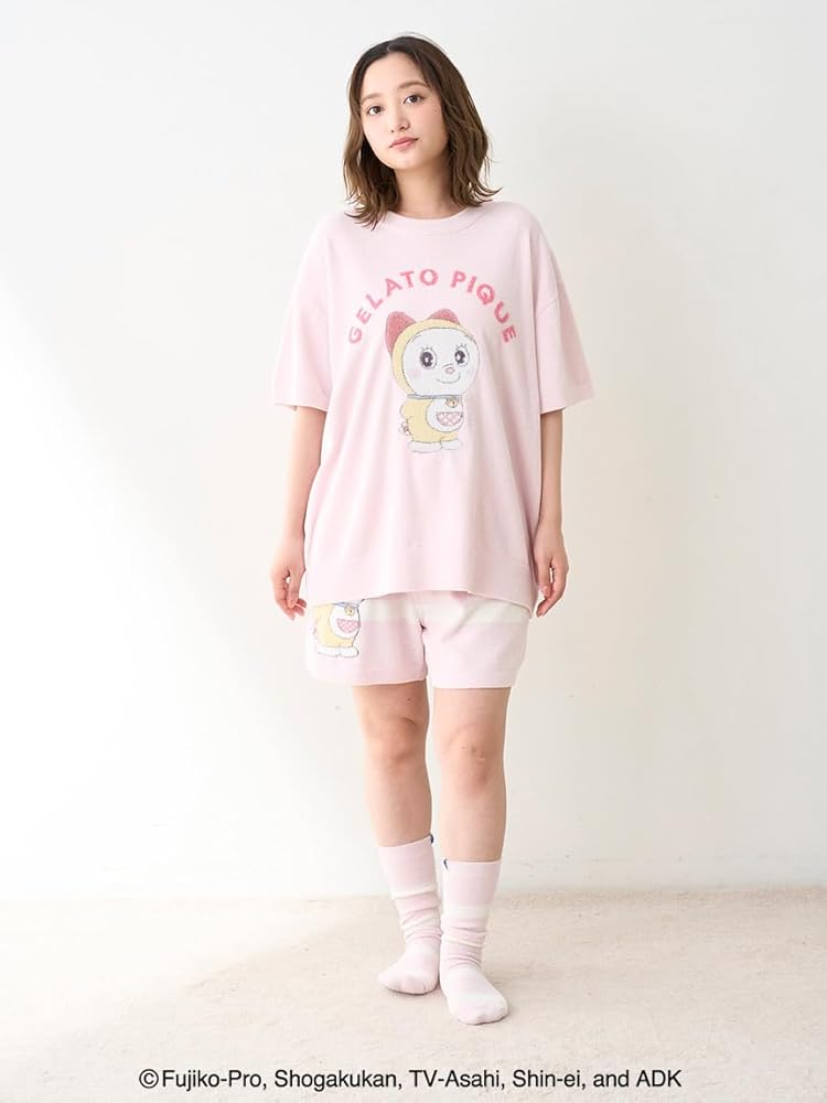 ジェラートピケ ドラえもん　ジャガードプルオーバー&ショートパンツセット Amazon | [ジェラート ピケ] ドラえもん【レディース】 ジャガードプル