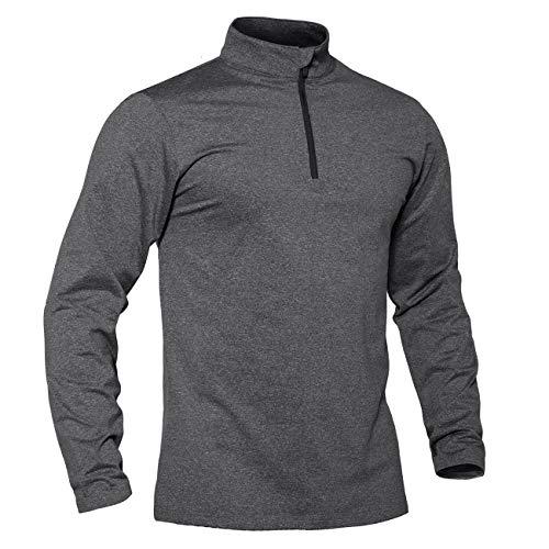 TACVASEN Men's Quarter Zip Up Pullover Long Sleeve Sweatshirt 1/4 Zip Golf Shirt Winter Fleece Lined Thermal Pullover