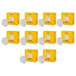 Jaquar 6W LED Gem Trimless Round Surface Mount Down Light | No False Ceiling Required | Cool White (6500K) (Pack of 10)