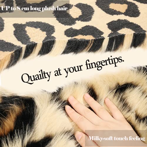Insmeer IN-HM-002-BR-AU Leopard Print Pillow Case Decorative Fluffy Pillow Covers Faux Fur Pillow Case Cushion Cover, 12X20 Inch Shaggy Cheetah Decorative Throw Pillow thumb #5