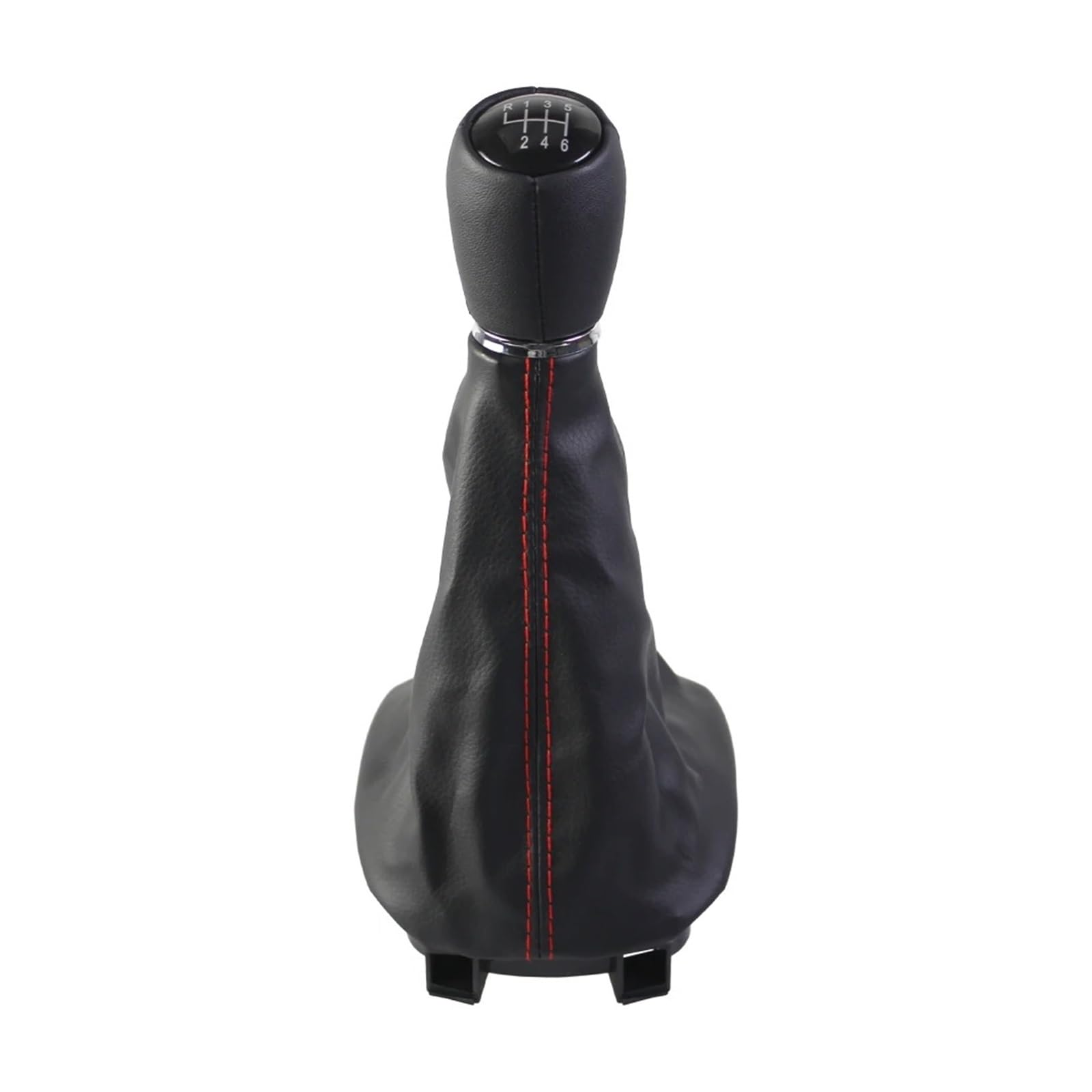 VAVGKDKPZB Shifter Lever Handle for SEAT Leon 1 MK1 2002-2006 5 6 Speed Car Gear Shift Knob with Gaiter Boot Cover(6-Speed Red Line)