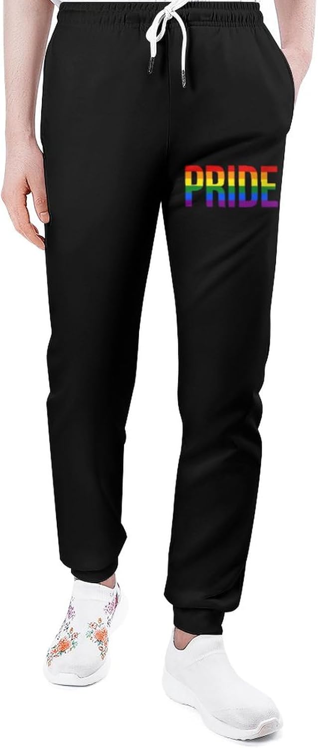 Rainbow Flag Pride LGBT Man Sweatpants Casual Trousers Long Pants Couple Elastic Slacks