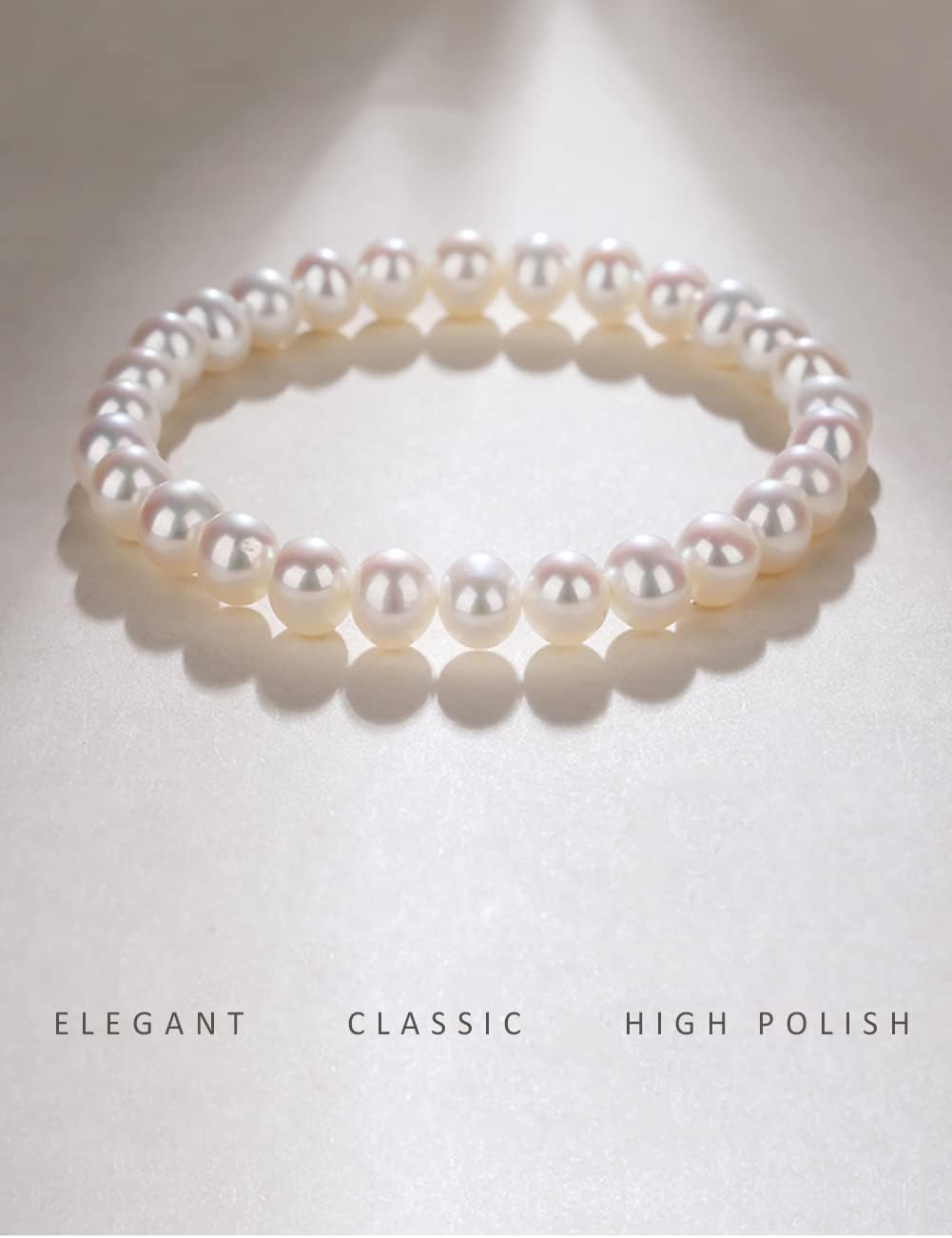 Kim Carrey Pearl Elastic Bracelet, Beaded Faux Pearl Accessories for Wedding, Bridal Party, Bridesmaid, Prom (2)