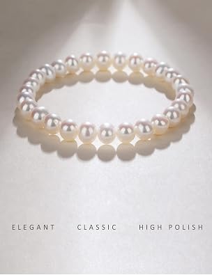 Kim Carrey Pearl Elastic Bracelet, Beaded Faux Pearl Accessories for Wedding, Bridal Party, Bridesmaid, Prom (2)