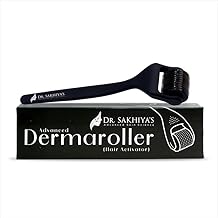 DR. SAKHIYA'S Derma Roller For Hair Growth 0.5 mm with 540 Chromium Needles | Repairs Damaged Hair, Stimulates Scalp, Repairs Damage, Activates Hair Follicles | For Hair Fall & Hair Thickening | Easy to Use
