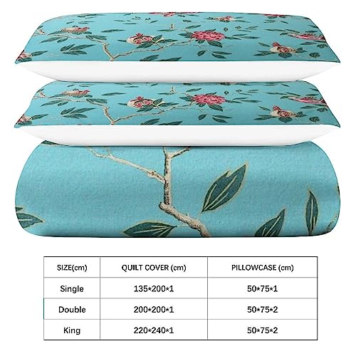 Funda nórdica de pavo real azul con fundas de almohada de microfibra suave impresión 3D 6