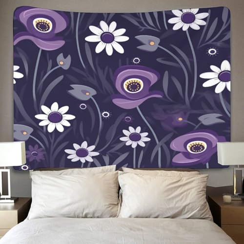 Tapisserie murale fleur 3D PRIMONLEX grand format 180x230 cm pour décoration de chambre