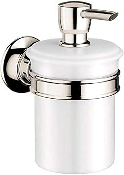 AXOR Bath and Kitchen Sink Soap Dispenser Luxury 6-inch, Classic Soap Dispenser in Polished Nickel, 42019830