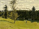 Peinture à l'huile. ColorfulStream Train à la campagne par Claude Monet.100% peint à la main.Huile sur toile.Reproduction de qualité du musée.Livraison gratuite (non encadrée et non étirée)., Identique à l\'original., 24x17