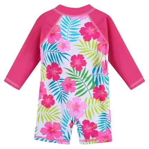 Image of XFGIRLS Baby /Toddler Girls Swimsuit Long Sleeve One-Piece Bathing Suit Rash Guard