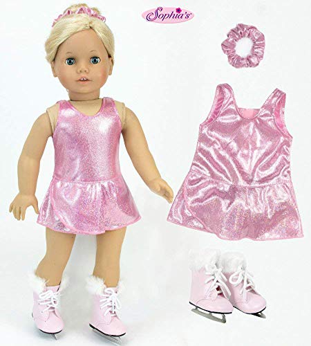 Pink Ice Skating Outfit with Skates