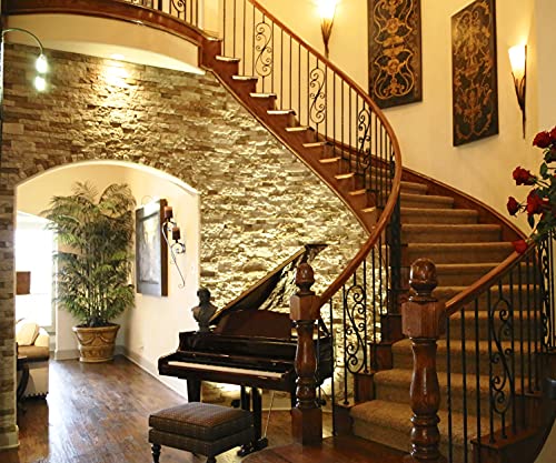 AirStone Primary Wall Stones: Autumn Mountain Color Blend, Manufactured Stone Wall Covering, Indoor & Outdoor Home Décor