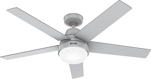 Miniatura 10 de Hunter 51314 Aerodyne - Ventilador de techo (52 pulgadas), color negro mate Mate negro,Plateado mate,Blanco (Fresh White),Gris (Dove
