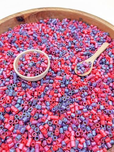 Image of 2 Cups of Valentine's Day Ditalini Pasta Sensory Bin Filler for Sensory Table