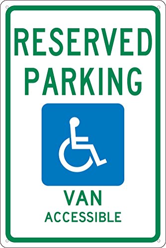 Stationnement Van Handicapés Panneau de Signalisation NMC Tms319g Extérieur 45,7cm
