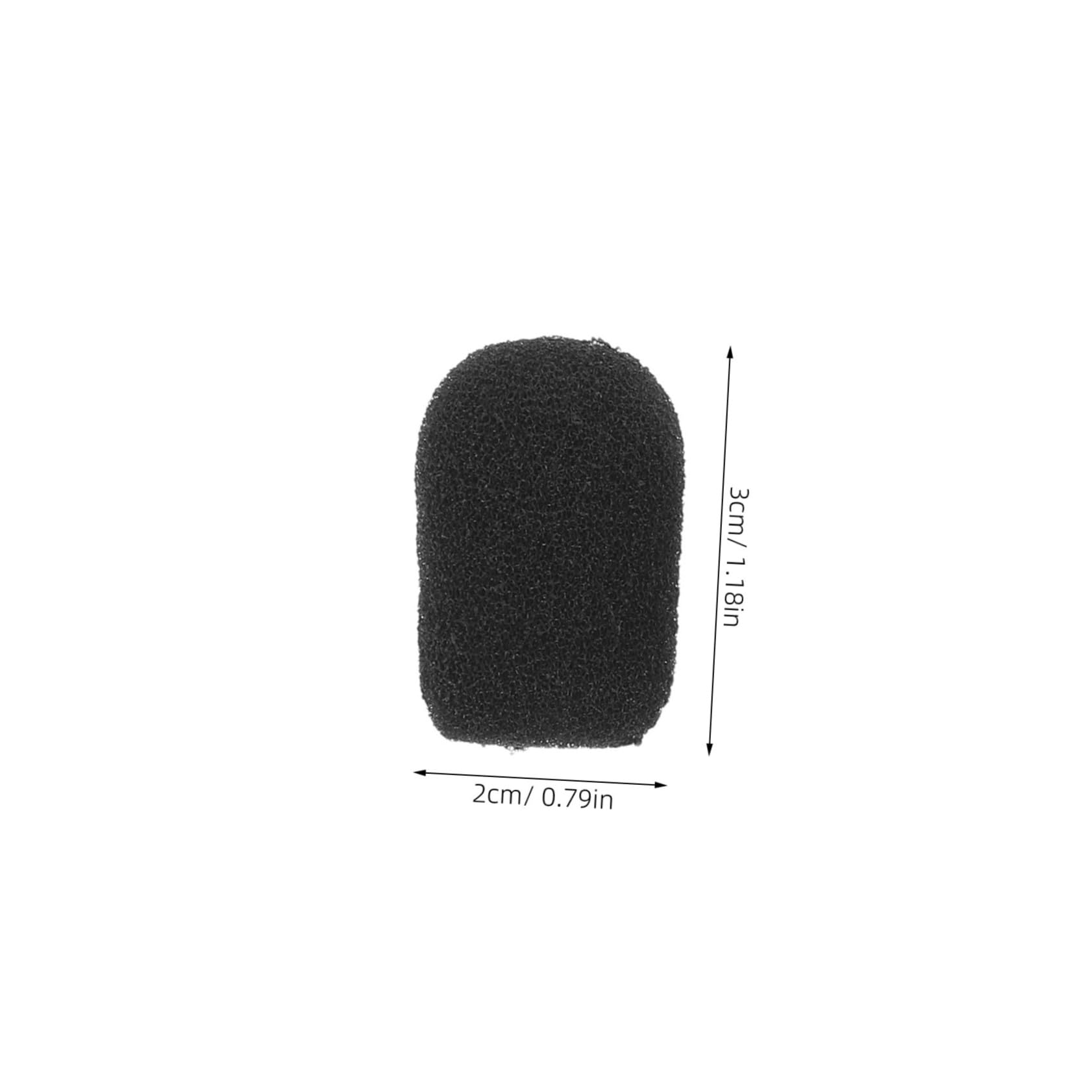 Bonnette Anti Vent pour Micro en Mousse, Lot 60 Pièces Noir