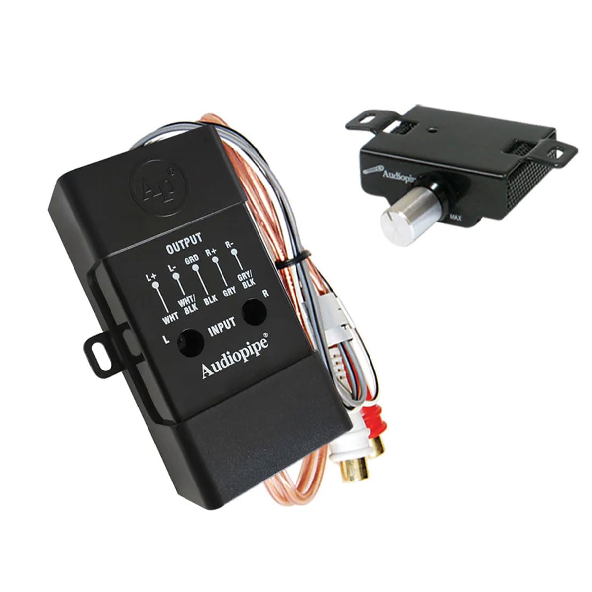 Audio pipe Adjustable Line Output Converter with Sub Out Remote Gain Control - APNR-2002-RMT