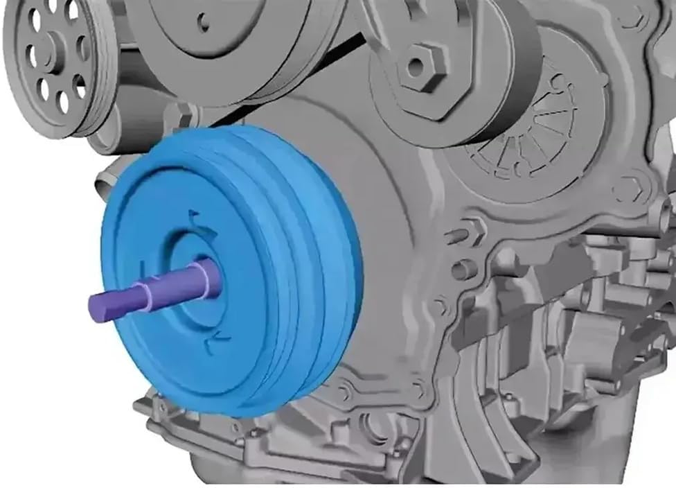 Easy Access Crankshaft Pulley Removal Tool Compatible With Various Models Including OEM Part 3031657 Customizable Compatible with Multiple Applications
