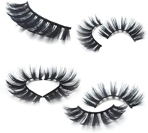 Silk Synthetic False Eyelashes 3D Faux Mink Eyelash Black Band 5 Pairs (3DX01)