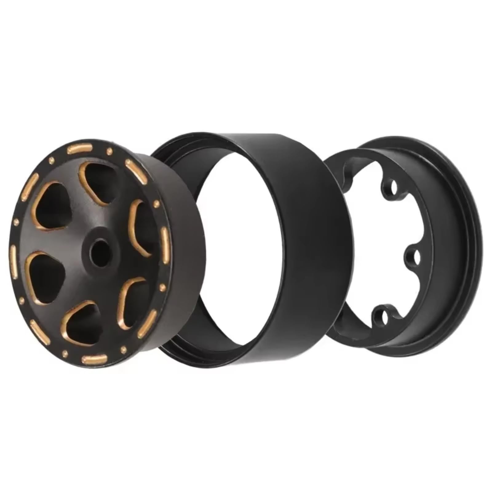 RC Coche Goma Ruedas Compatible con Axial para SCX24 AX24 para TRX4M para FCX24 1/24 1/18 Piezas De Coche Trepador De Control Remoto Juego De Neumáticos De Rueda Beadlock De 1,0"