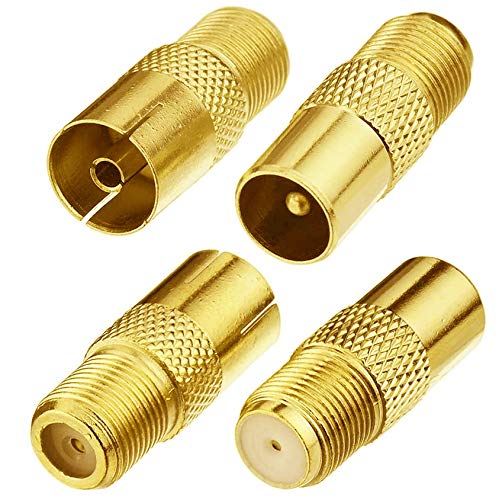 Greluma 6 Pcs F-Type TV Aerial Coaxial Coupler, F Type Screw Connector Socket to RF Coax Aerial Adapter (F-Type Female - Image 4