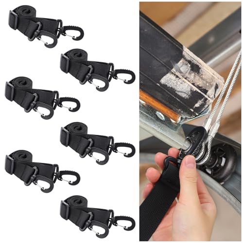 Vincreem 6 Pcs Garage Easter Garage Door Banner Clamps Door Cover Banner Clips 43.3 Inch Large Installation Hanging Kit Hook Tool Mural Clip for Easter Party Home Decorations