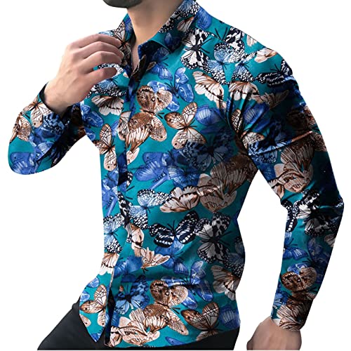 Chemise homme imprimé papillon pour vos soirées d'été décontractées et élégantes