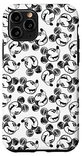Coque iPhone 11 Pro Disney Mickey Mouse étui de protection imprimé noir