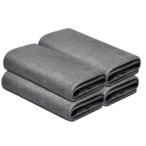 4pcs Paños de Limpieza Mágicos, Reutilizable Trapos Mágicos suaves y Sin Rayas Paño Microfibra Microfiber Towels Absorbentes Agua Trapos de Limpieza para Cocina Vidrio Ventana Coche 30* 30cm