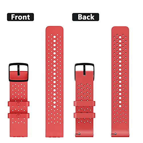 WIIKAI Replacement Silicone Strap for Polar Vantage M Replacement Watch Bands, Red, 160 mm-230 mm - Image 4
