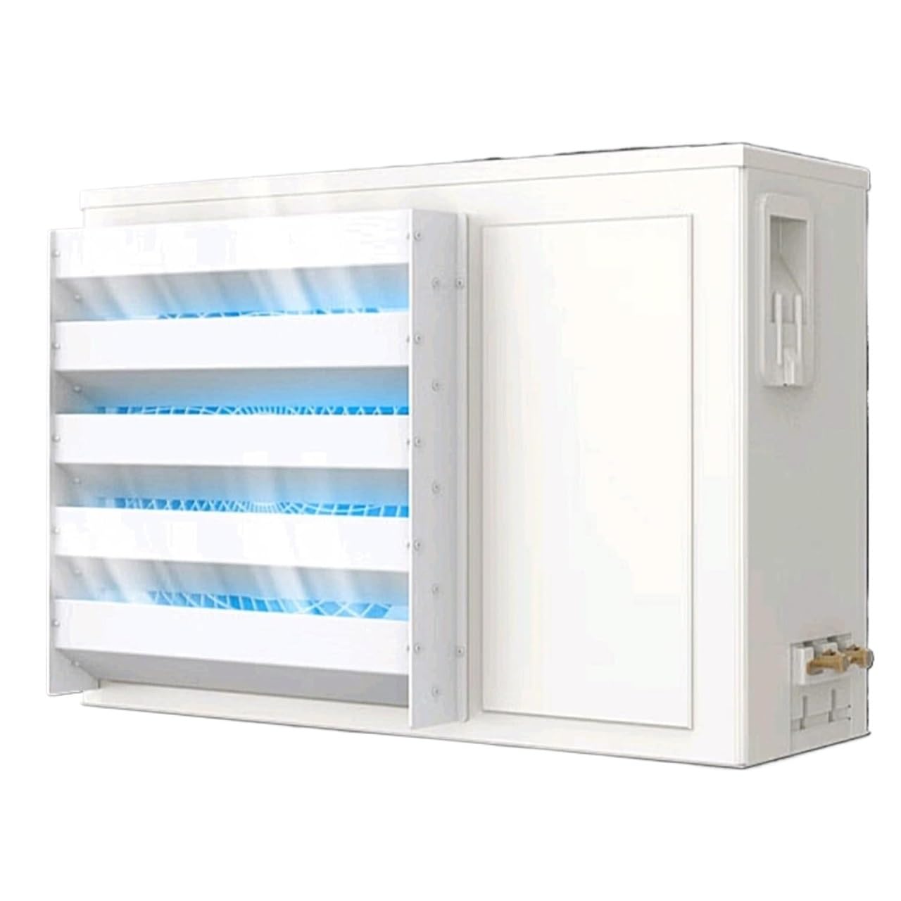 Air Conditioner Outdoor Unit Deflector, Outdoor Mini Split AC Cover with Deflector Wind Shield Fence Loer Multiple Sizes(45X45cm)