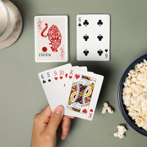 Baraja de Poker Silhouette Año del Tigre Lantern Press miniatura 2