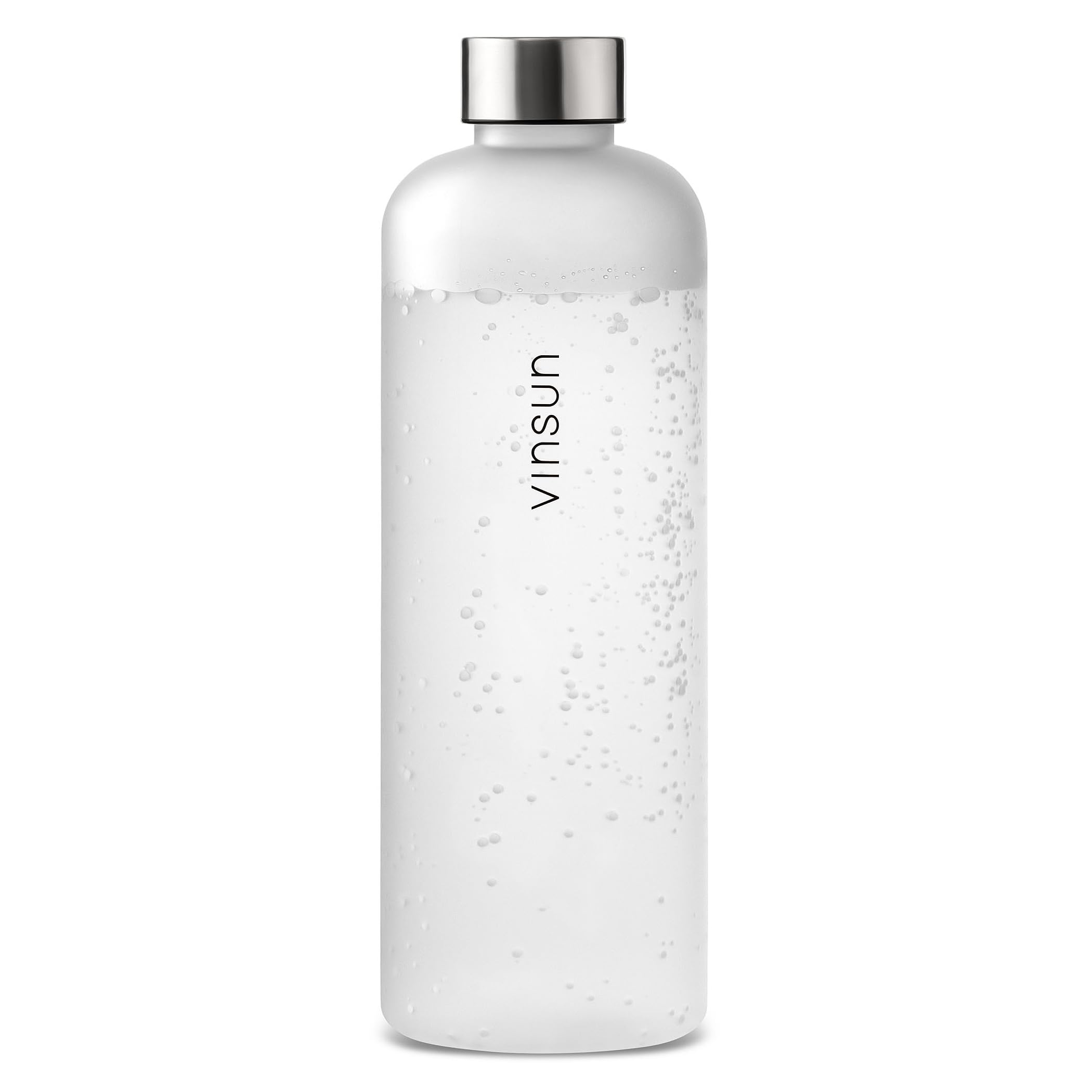 Vinsun White Water Bottle 1.5L Leak-Proof Water Flask - Bpa Free, Reusable, Tritan - Drinks Bottle For Sports, Gym, Travel, School, Cycling, Running, Work