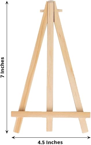 Miniatura 2 de 10 soportes de madera natural de 8 pulgadas, mini caballete de mesa con números, soportes para tarjetas de lugar, fiestas, eventos, recepción,