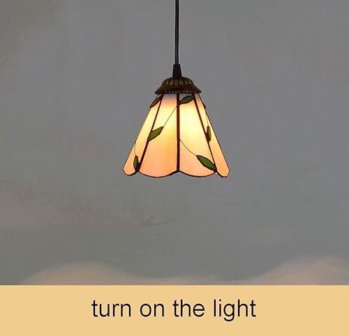 Miniatura 3 de Mini lámpara colgante de techo de 6 pulgadas con iluminación colgante retro de vitrales en estilo vintage Tiffany Mini lámpara colgante para
