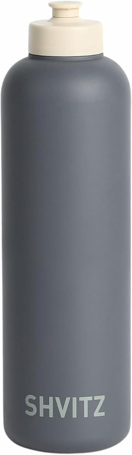 SHVITZ Sports Water Bottle – Soft-Touch Squeezable Body with One-Hand Spout- Lightweight, No Spill Water Bottle, for Gym, Cardio & Outdoor Sports – BPA Free – Water Bottle for Active Lifestyle – 24oz