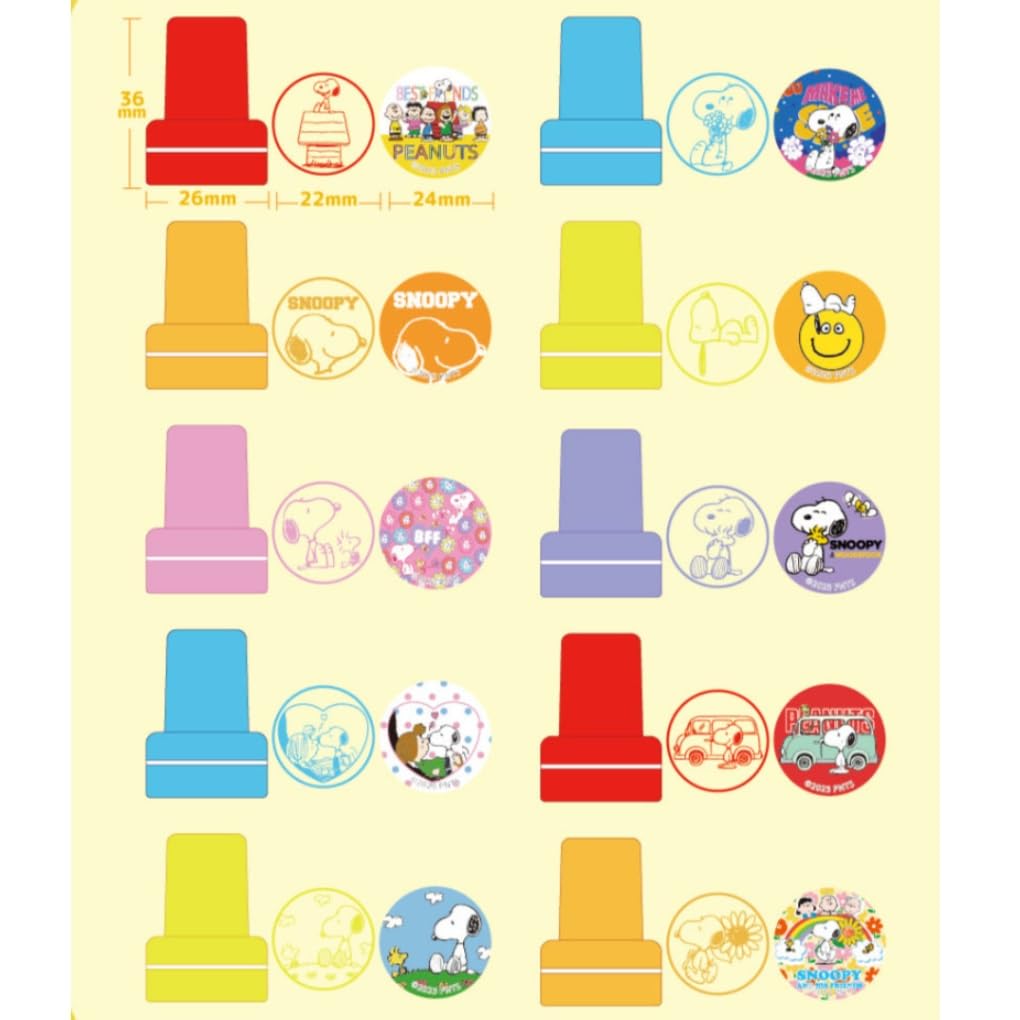 Amazon.co.jp: かわいい キャラクター スタンプセット ミニ 丸型 直径
