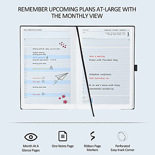 Kalender 2021/2022 dagelijkse planner A5 hardcover - afsprakenplanner, afsprakenkalender 1 dag 1 pagina, planner… - Image 6