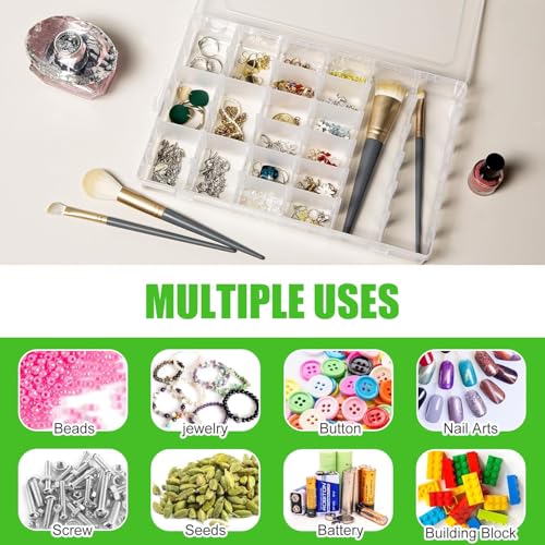 ADNEWX Boite Compartiment, 36 Compartiments Boite a Plastique Vide 2 Pcs – vue 6