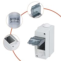 Vista 2 de Caja de disyuntor de 2 vías, caja de riel DIN Caja de protección de distribución MCB IP65 Disyuntor impermeable Caja de conexiones electrónica